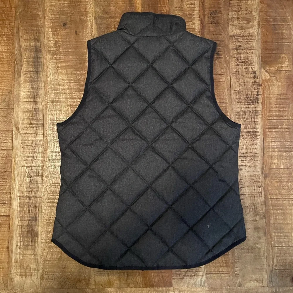 J. Crew Charcoal Quilted Puffer Vest